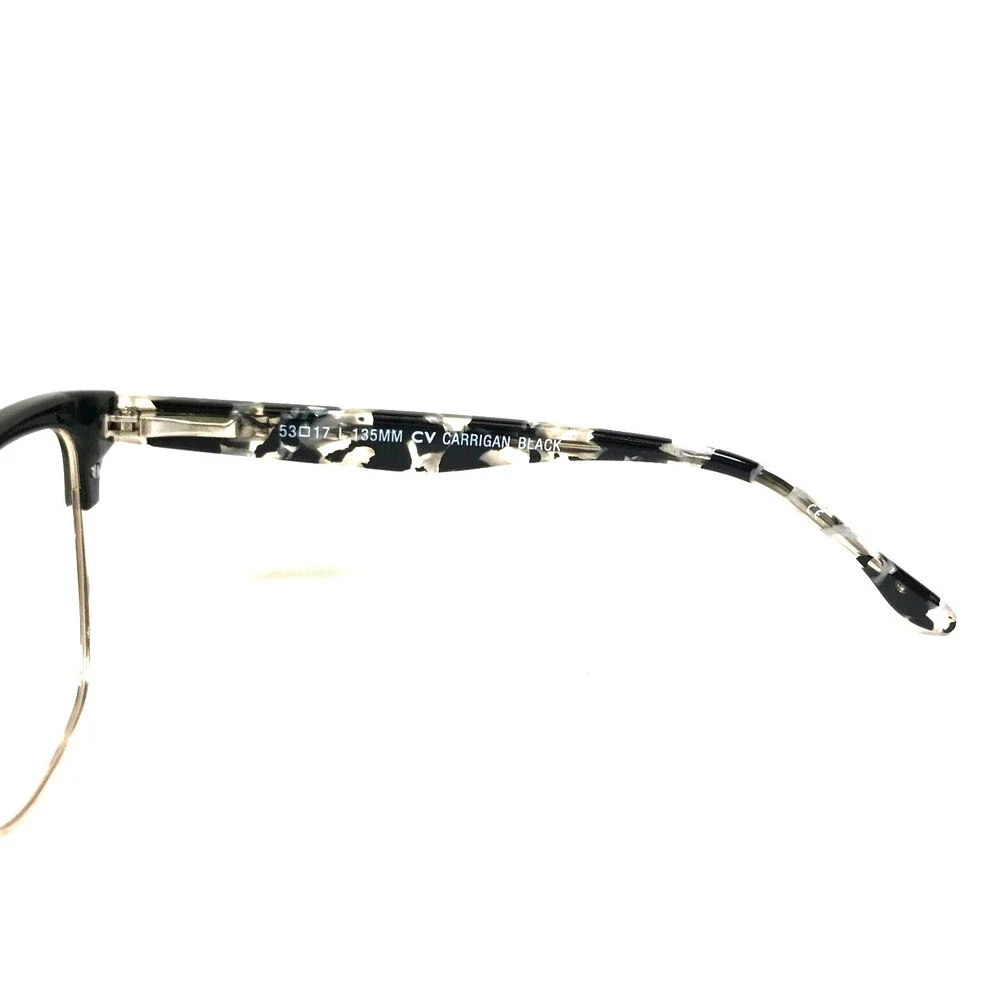 BCBGMAXAZRIA Eyeglasses Frames CARRIGAN BLACK Gold Cat Eye Full Rim 53-17-135